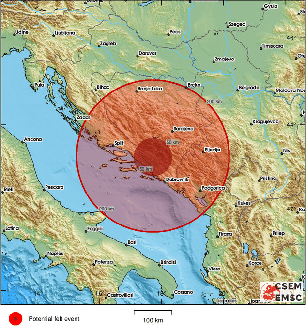 Potres Od 4 8 Prema Richteru Zatresao Crnu Goru I Italiju Osjetio Se I