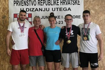 RIJEČKI ADUTI - Patrik Rapaić, trener Slobodan Čegar, Valentina Devčić, Antonio Kezić i Leo Lazar