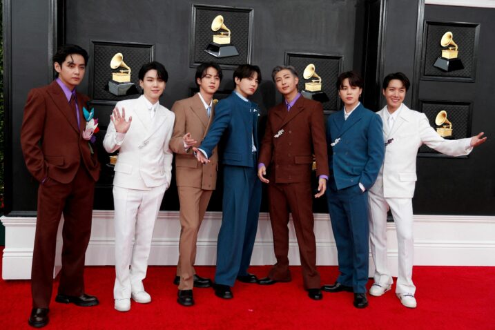 Foto: BTS na dodjeli Grammyja, Foto: Reuters