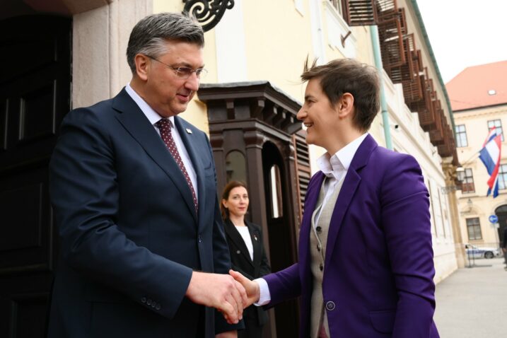 Andrej Plenković i Ana Brnabić / Foto: twitter @AndrejPlenkovic