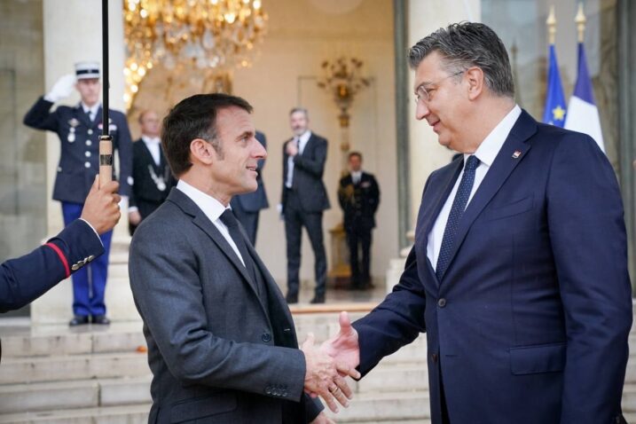 Emmanuel Macron i Andrej Plenković