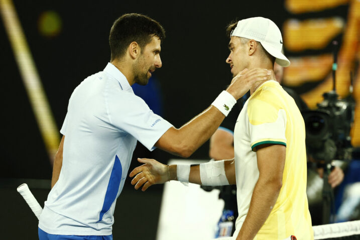 Novak Đoković i Dino Prižmić/Foto REUTERS