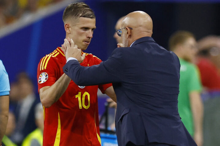 Dani Olmo i Luis de la Fuente/Foto REUTERS