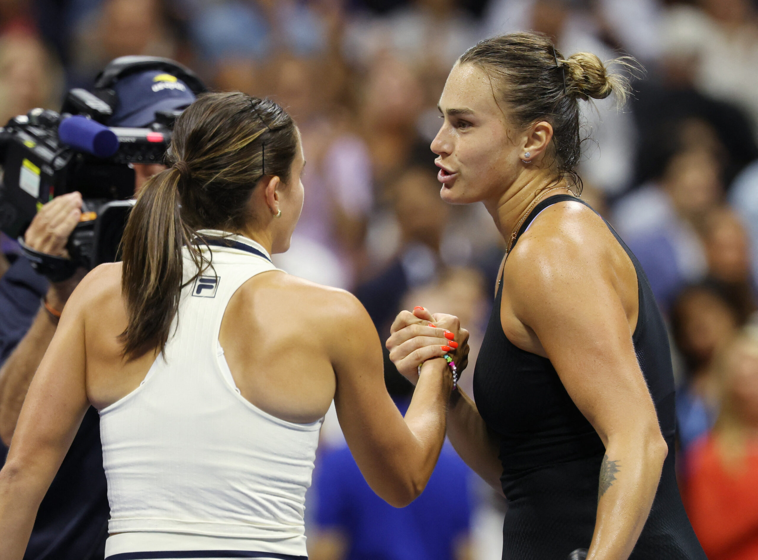 Emma Navarro i Arina Sabaljenka/Foto REUTERS