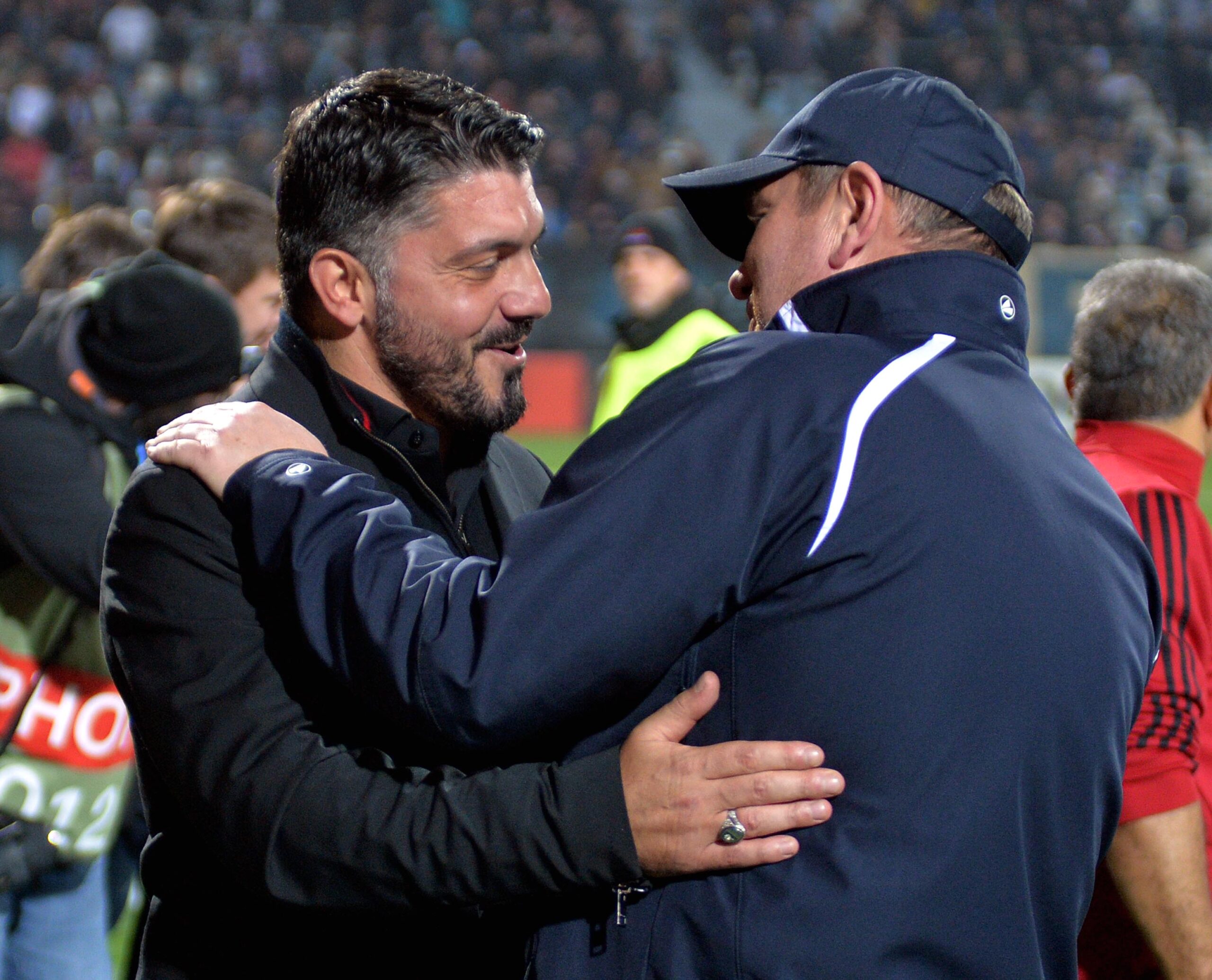 Genaro Gattuso i Matjaž Kek ovjekovječeni u prosincu 2017. godine/Foto Arhiva NL