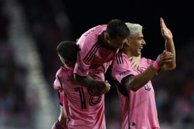 Jordi Alba, Leo Messi i Luis Suarez/Foto REUTERS