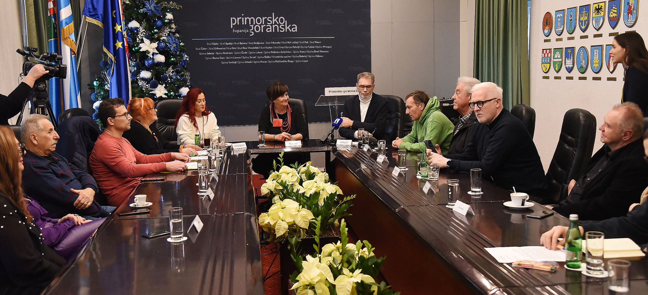 Glazbenici i organizatori koncerta na primanju u Županiji, Foto: SERGEJ DRECHSLER