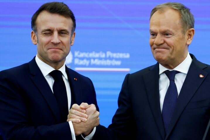 Emmanuel Macron i Donald Tusk / Foto Reuters