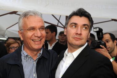 Rajko Ostojić i Zoran Milanović tijekom predizborne kampanje 2013. godine / Foto Davor Kovačević