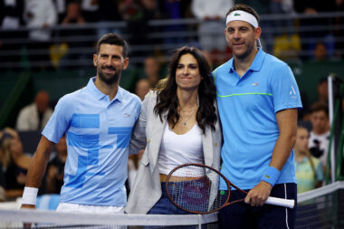 Novak Đoković, Gabriela Sabatini i Juan Martin del Potro/Foto REUTERS