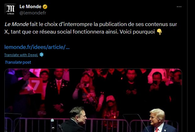 Foto Screenshot Le Monde/X