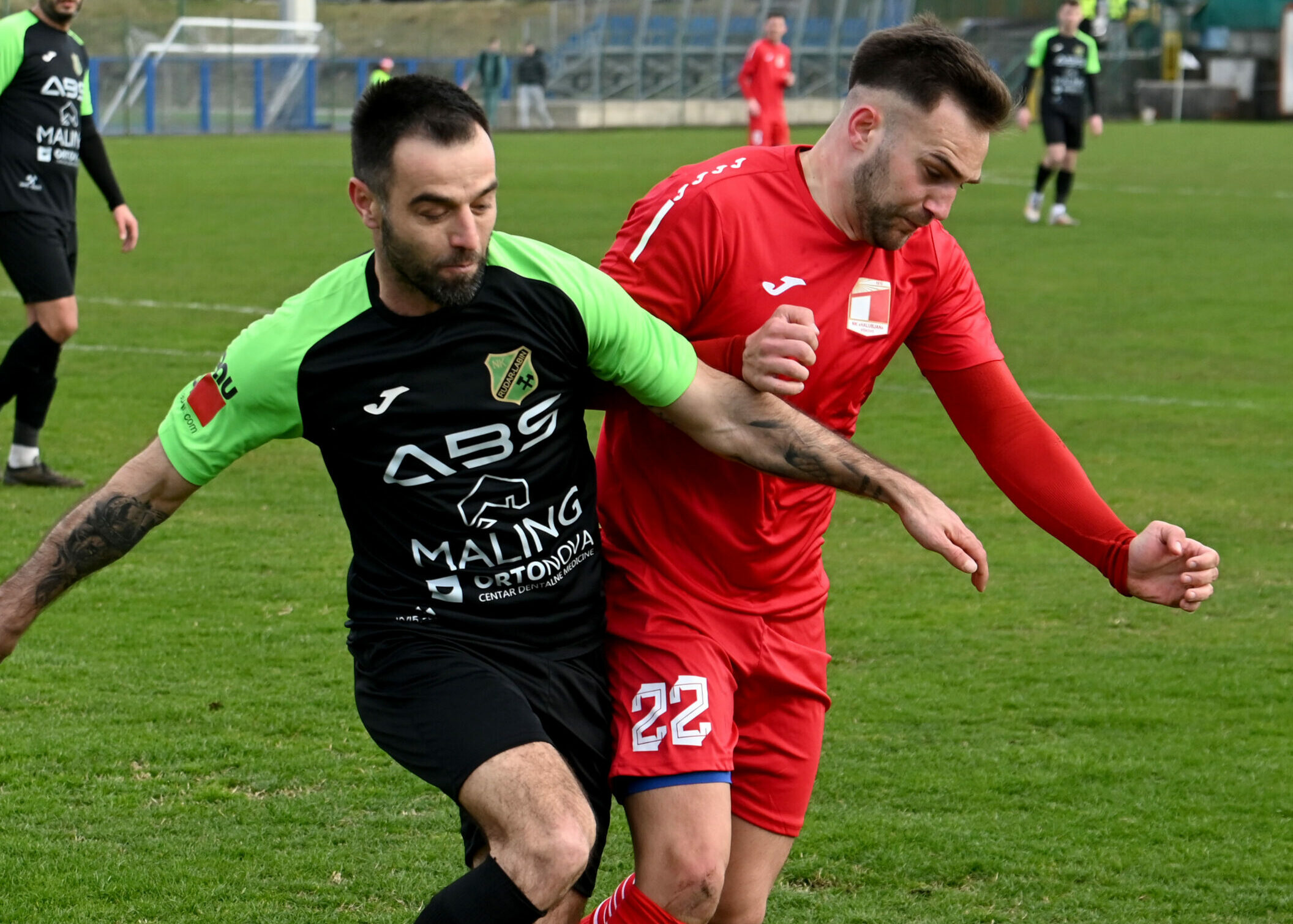 CRVENI NEZAUSTAVLJIVI - Ševko Okić (Rudar) i Antonio Dedić (Halubjan)/Foto V. KARUZA